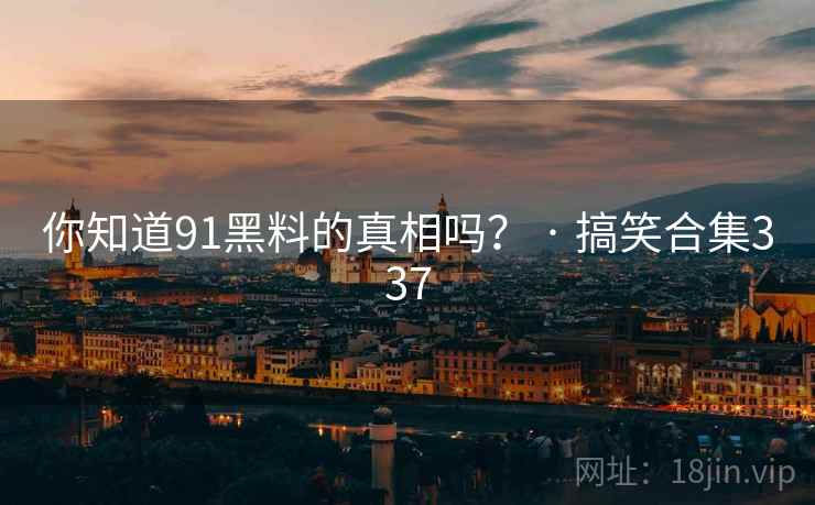 你知道91黑料的真相吗? · 搞笑合集337